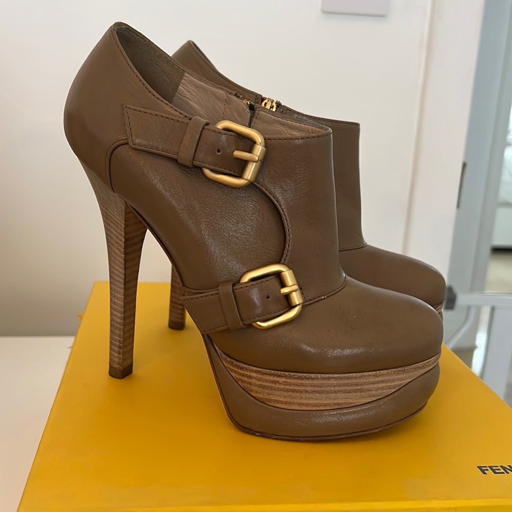 Fendi platform booties